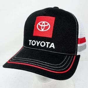 NEW Toyota Racing TRD Logo Striped Mesh Trucker Adjustable Hat Cap